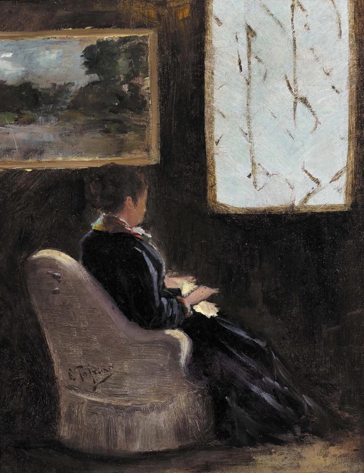 Edoardo Tofano-5-Donna che legge alla finestra